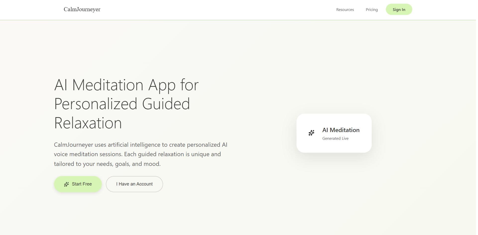 CalmJourneyer — Aplikacja webowa do medytacji z AI